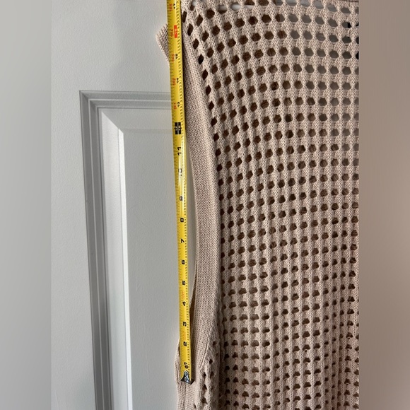 Lands' End Open Knit Swim Cover Up Sz 1X Boho Crochet Nautical Vacation Cruise - Picture 7 of 9